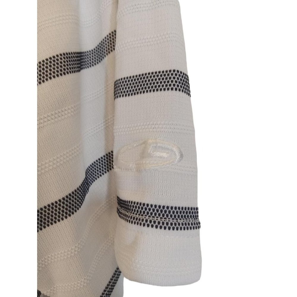 Champion Shirt Golf Performance Mens M White Black Stripes Collared Short Sleeve - Picture 3 of 5